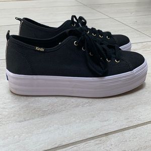 Keds black and gold "Triple up" sneaker 9